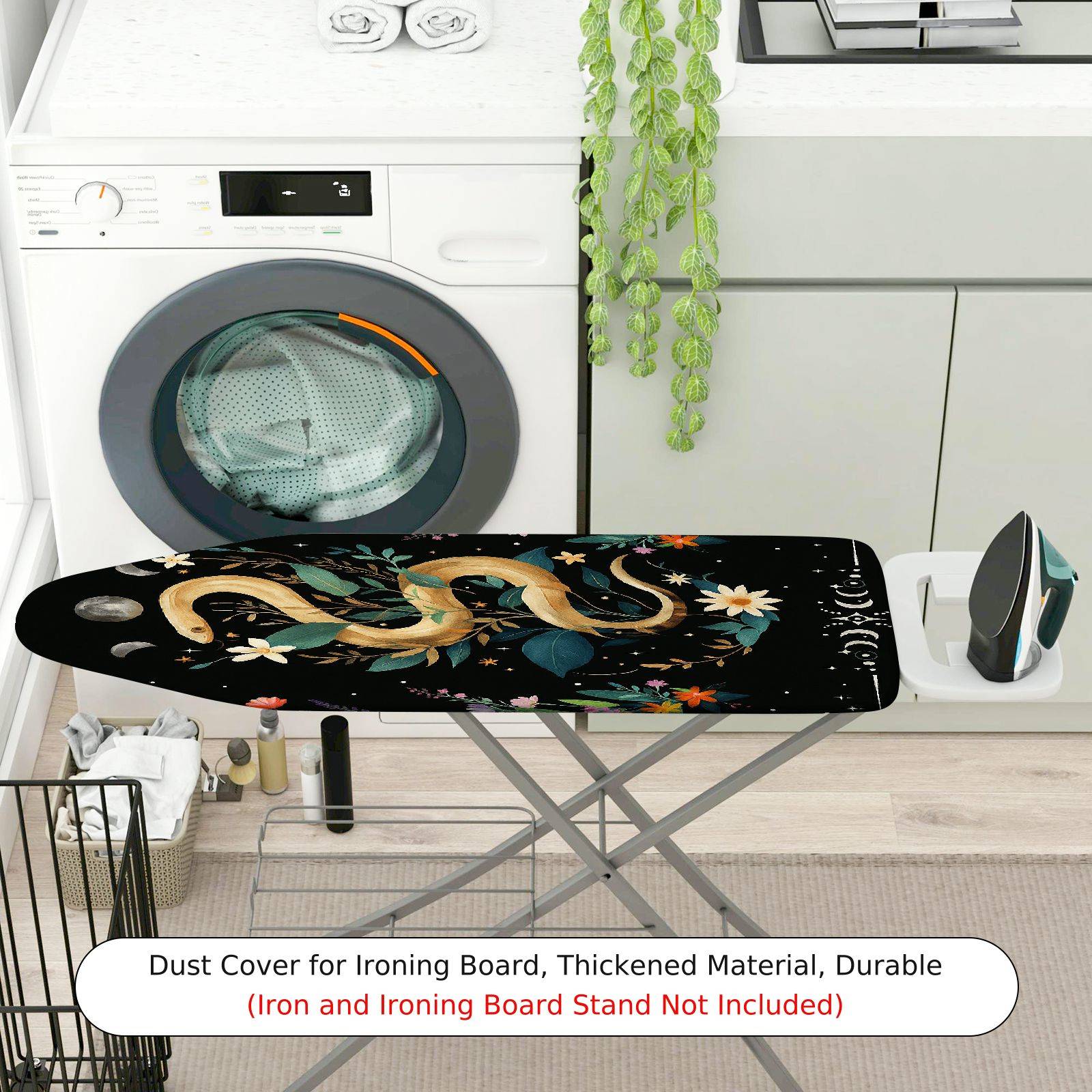 1-Piece Floral Snake Starry  Ironing Board Cover, Universal Size, Without Board