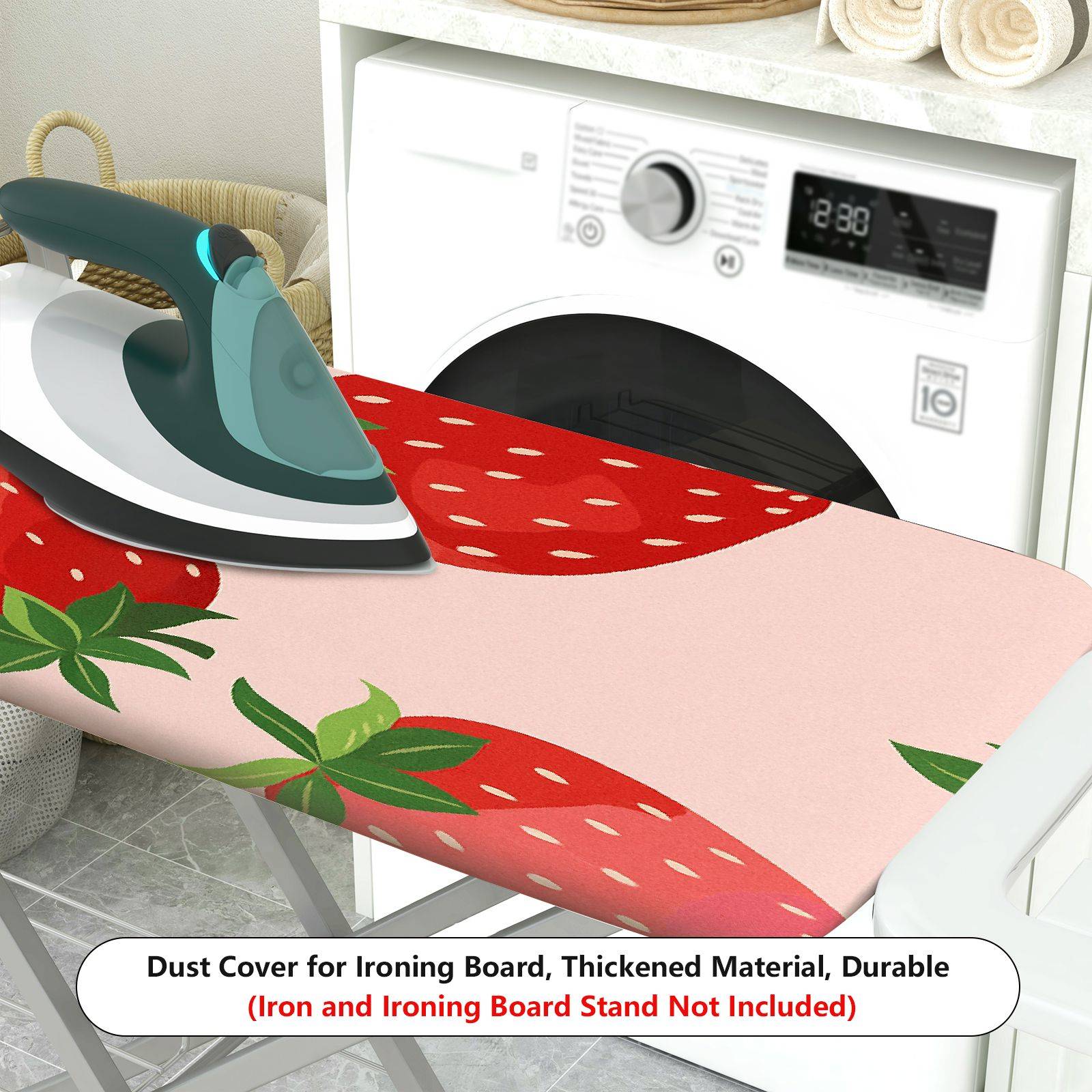 1-Piece Strawberry Red Pink  Ironing Board Cover, Universal Size, Without Board