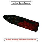 1-Piece Black Cat Red Roses Floral  Ironing Board Cover, Universal Size, Without Board