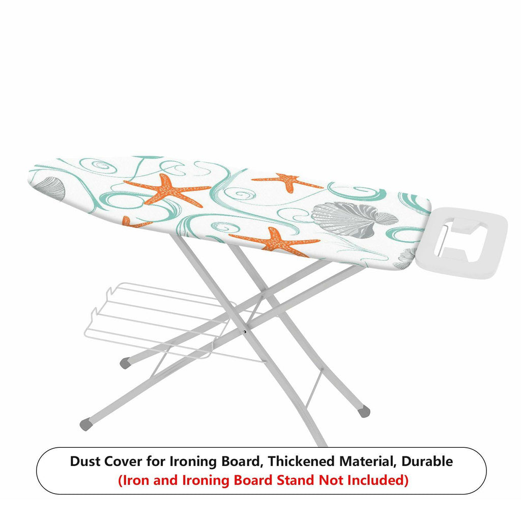 1-Piece Starfish Seashell Wave  Ironing Board Cover, Universal Size, Without Board