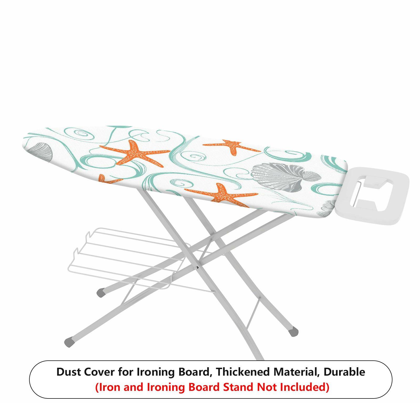 1-Piece Starfish Seashell Wave  Ironing Board Cover, Universal Size, Without Board