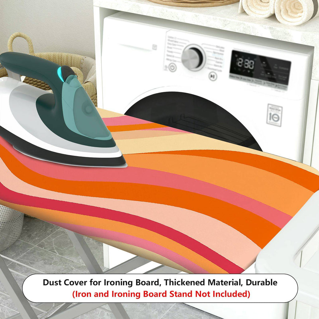1-Piece Colorful Striped Pattern Waves Swirl  Ironing Board Cover, Universal Size, Without Board