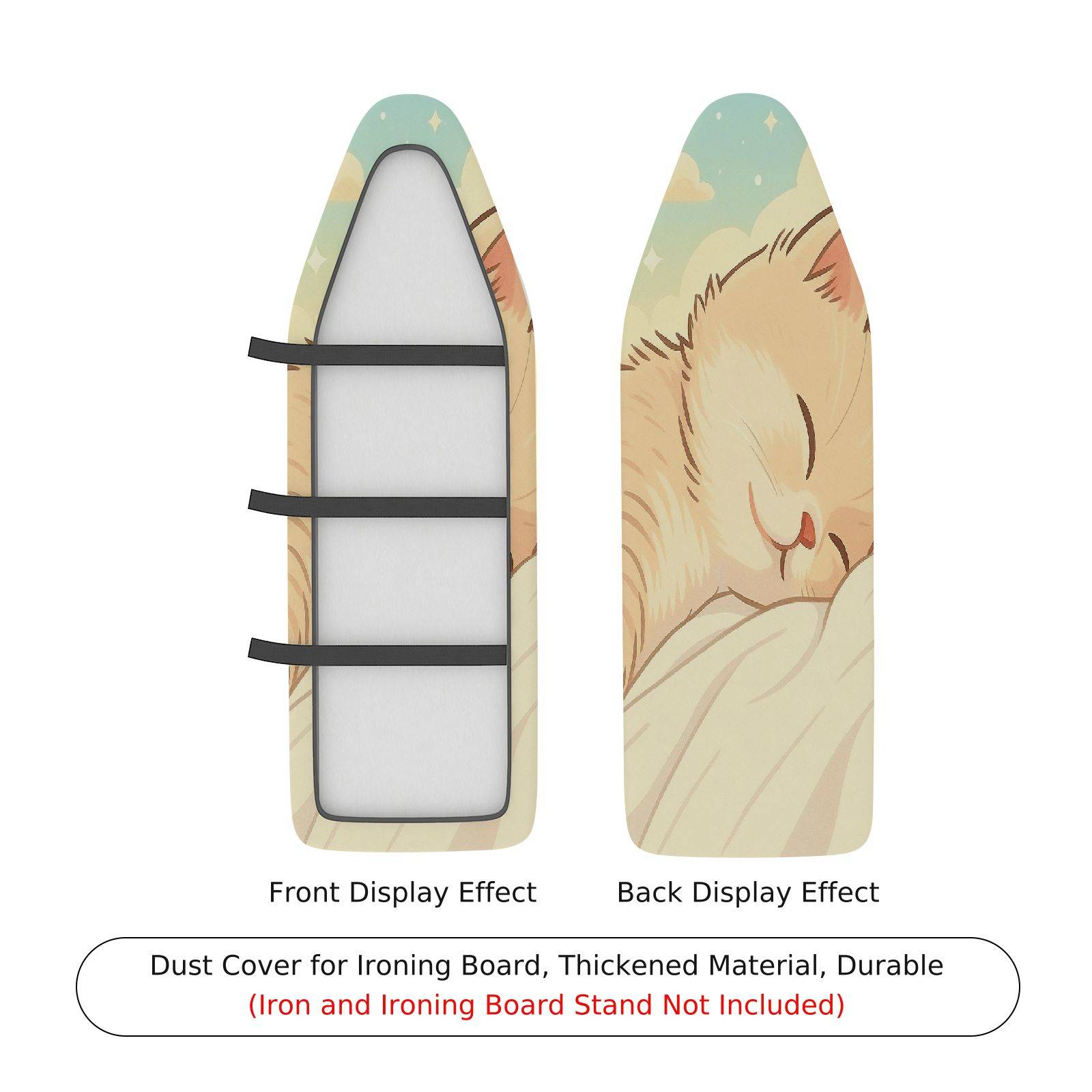 1-Piece Cat  Fun  Ironing Board Cover, Universal Size, Without Board