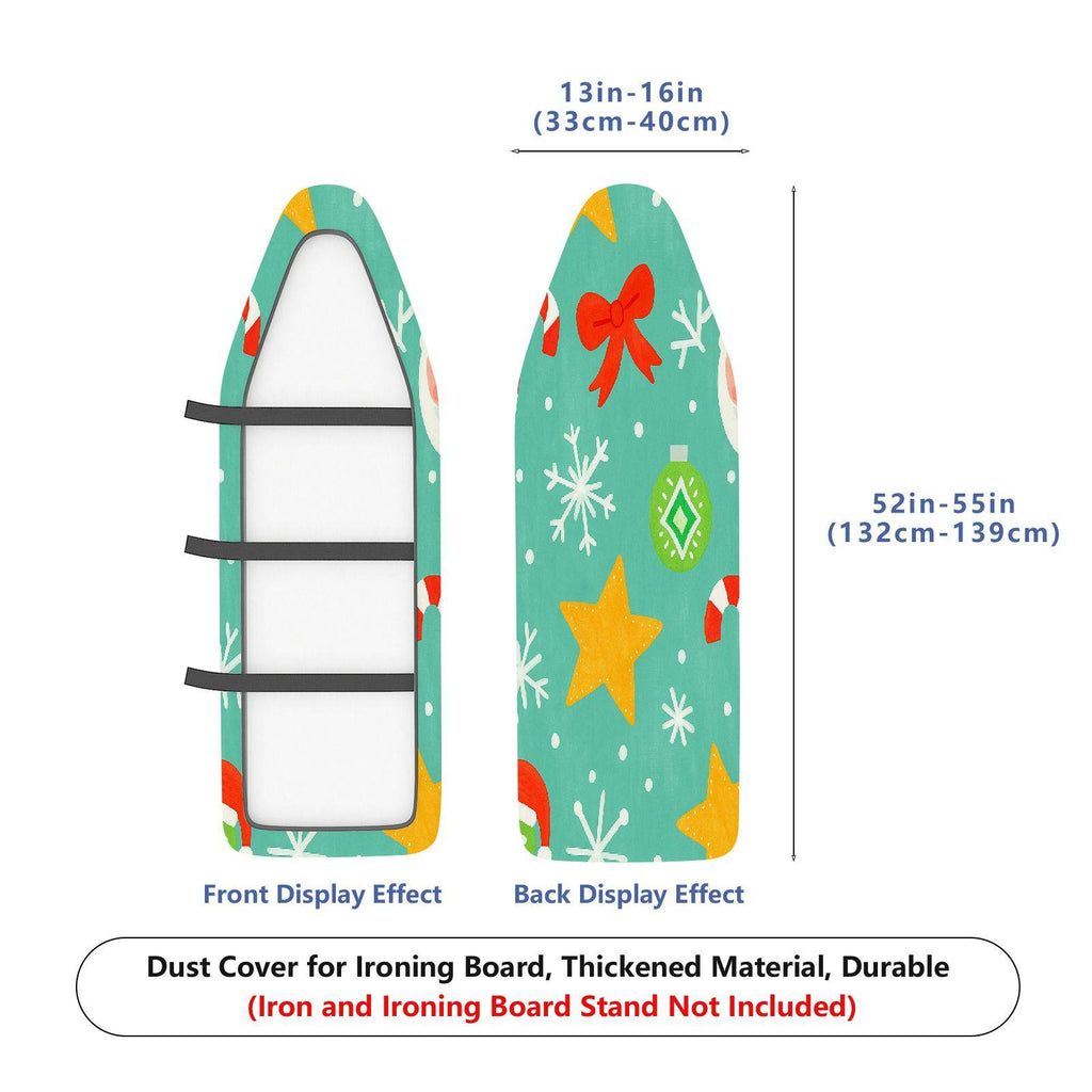 1-Piece Christmas Snowflake Candy Cane  Ironing Board Cover, Universal Size, Without Board