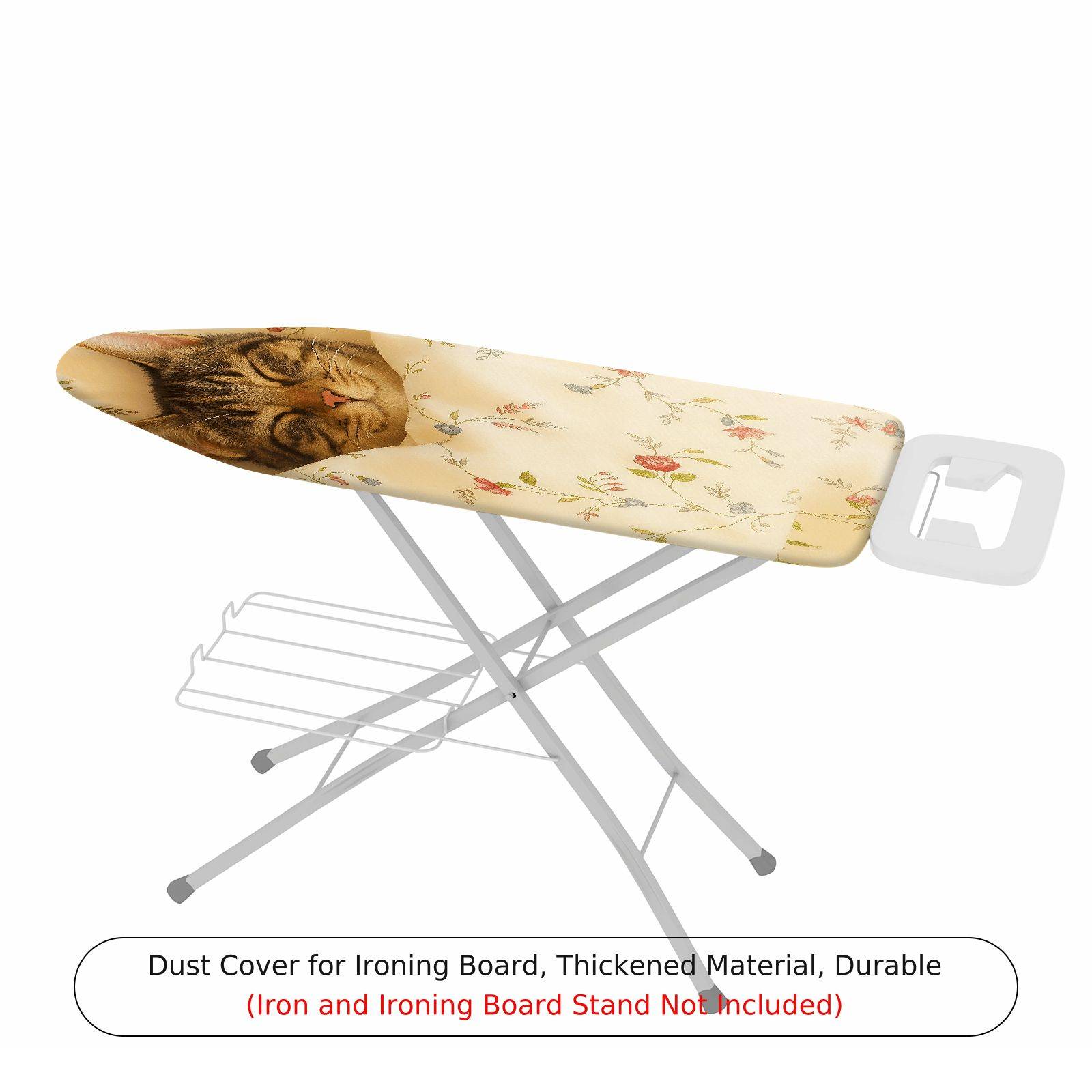1-Piece Cat Floral Pattern Animal  Ironing Board Cover, Universal Size, Without Board