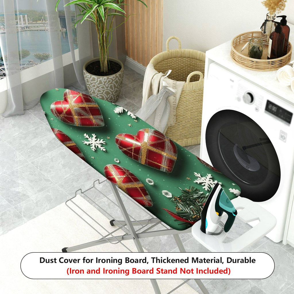 1-Piece Heart Snowflake Christmas  Ironing Board Cover, Universal Size, Without Board
