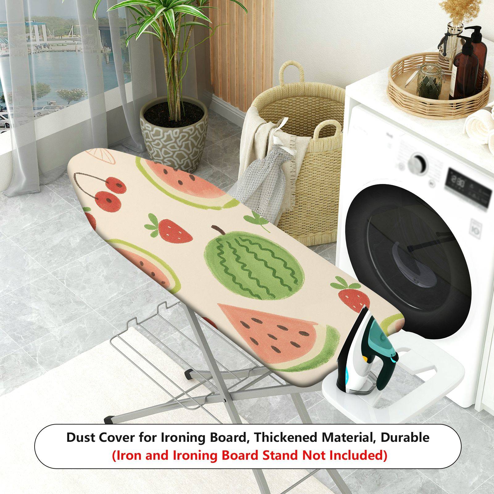 1-Piece with Fruit Pattern, Watermelon, Strawberry, Cherry, Household  Ironing Board Cover, Universal Size, Without Board