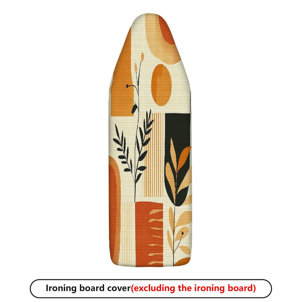1-Piece Retro Orange Leaf Pattern Contemporary  Ironing Board Cover, Universal Size, Without Board