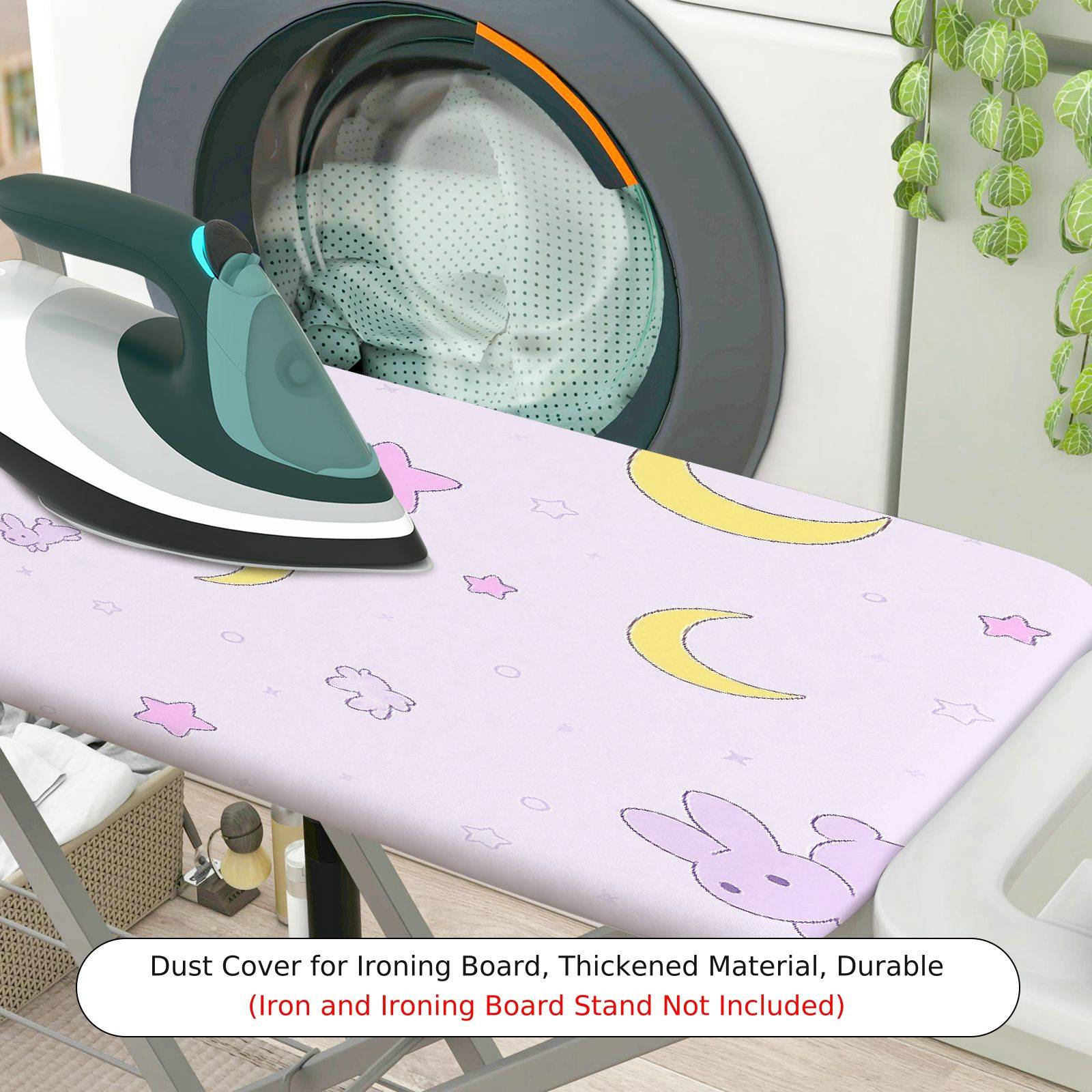 1-Piece Moon Star Rabbit  Ironing Board Cover, Universal Size, Without Board