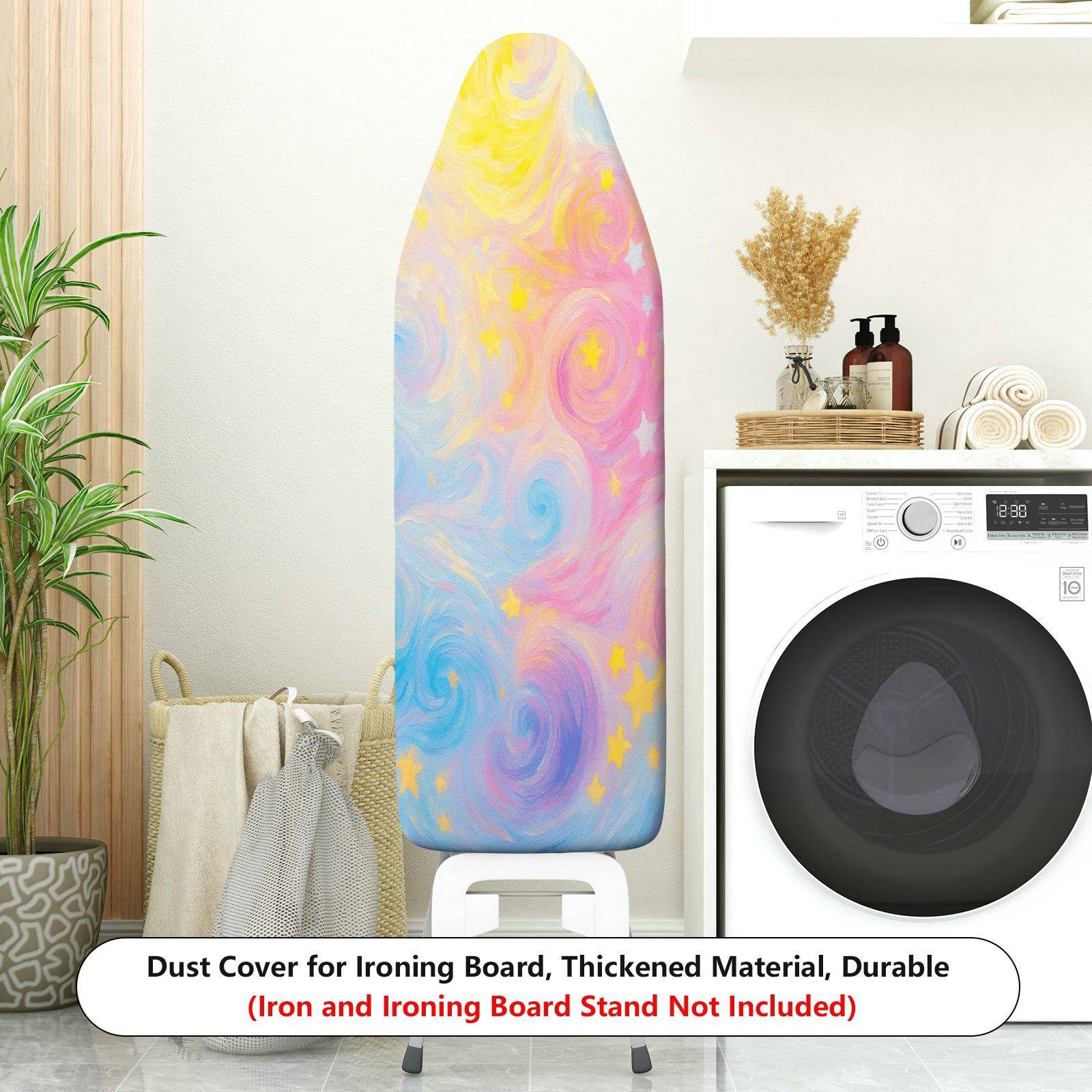 1-Piece Colorful Starry Sky Style Gentle Swirling Galaxy Household  Ironing Board Cover, Universal Size, Without Board