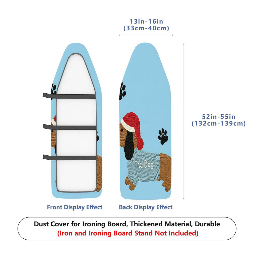 1-Piece Dog Paw Santa Christmas  Ironing Board Cover, Universal Size, Without Board