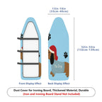 1-Piece Dog Paw Santa Christmas  Ironing Board Cover, Universal Size, Without Board