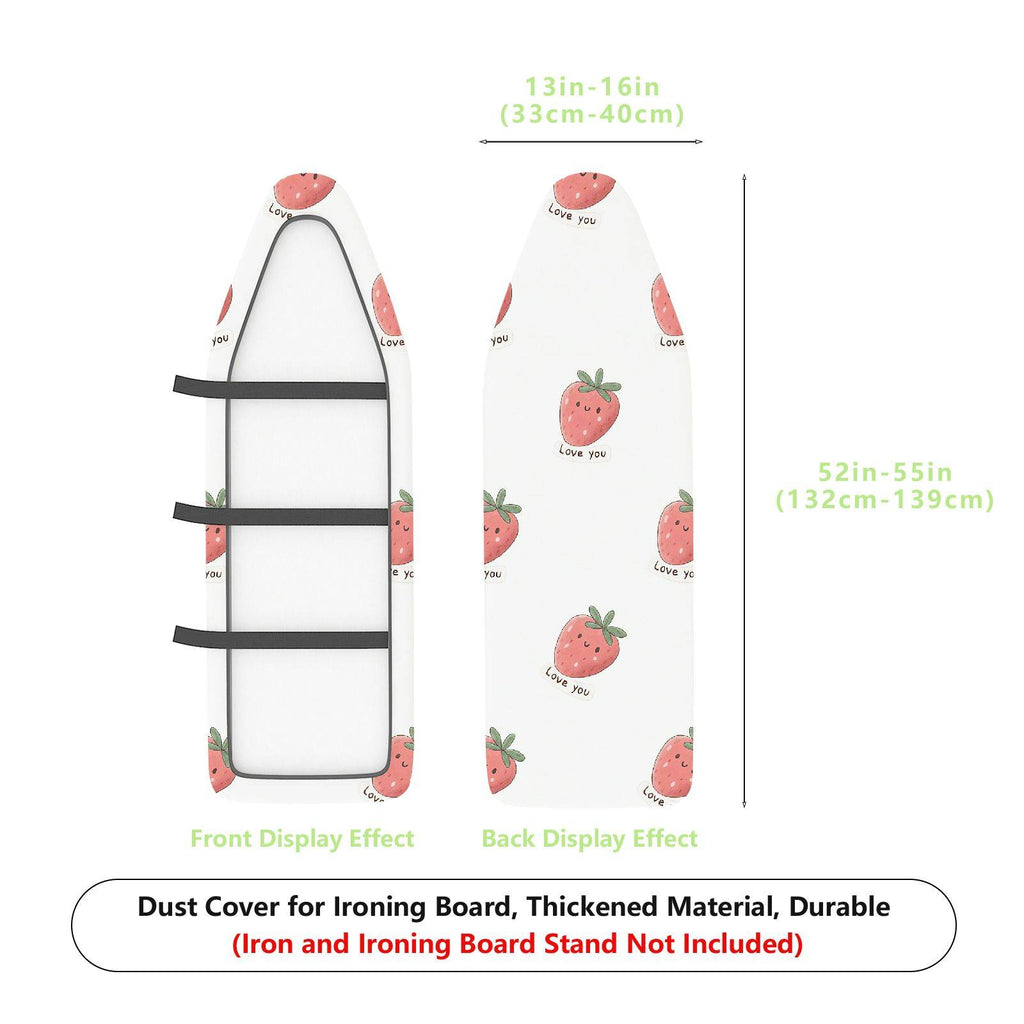 1-Piece Strawberry Print Love Heart Cute  Ironing Board Cover, Universal Size, Without Board