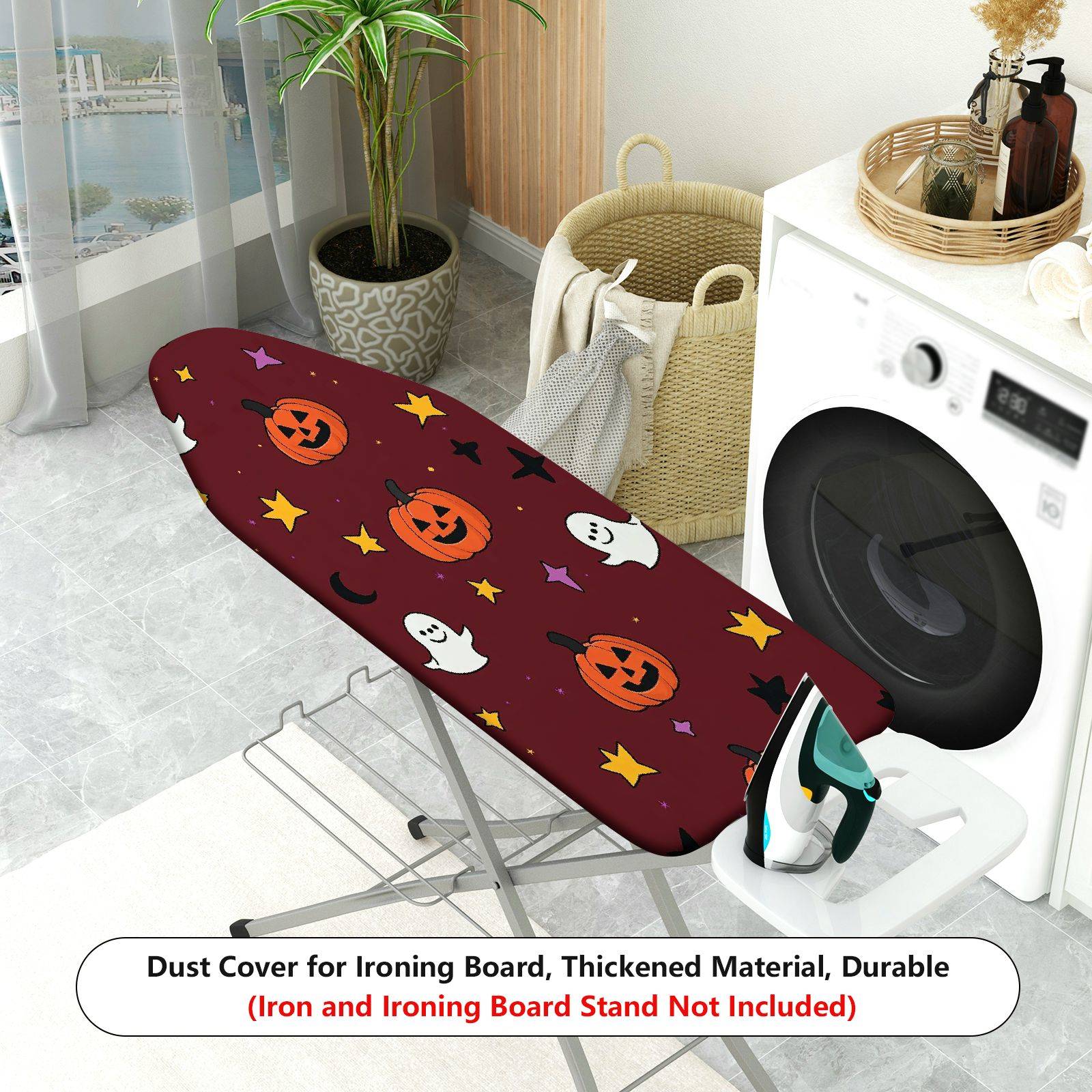 1-Piece Halloween Pumpkin Ghost Star  Ironing Board Cover, Universal Size, Without Board