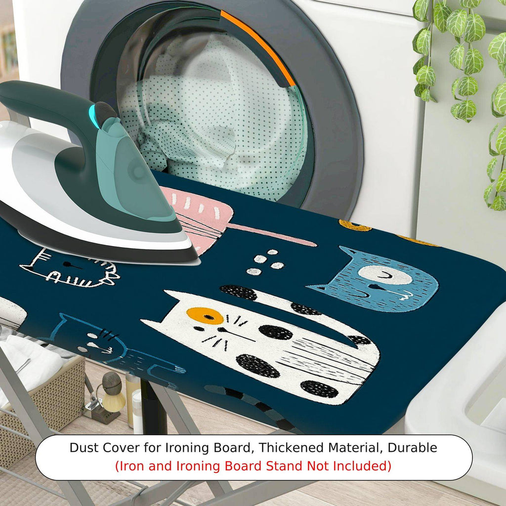 1-Piece Cat Design Fun  Animal  Ironing Board Cover, Universal Size, Without Board