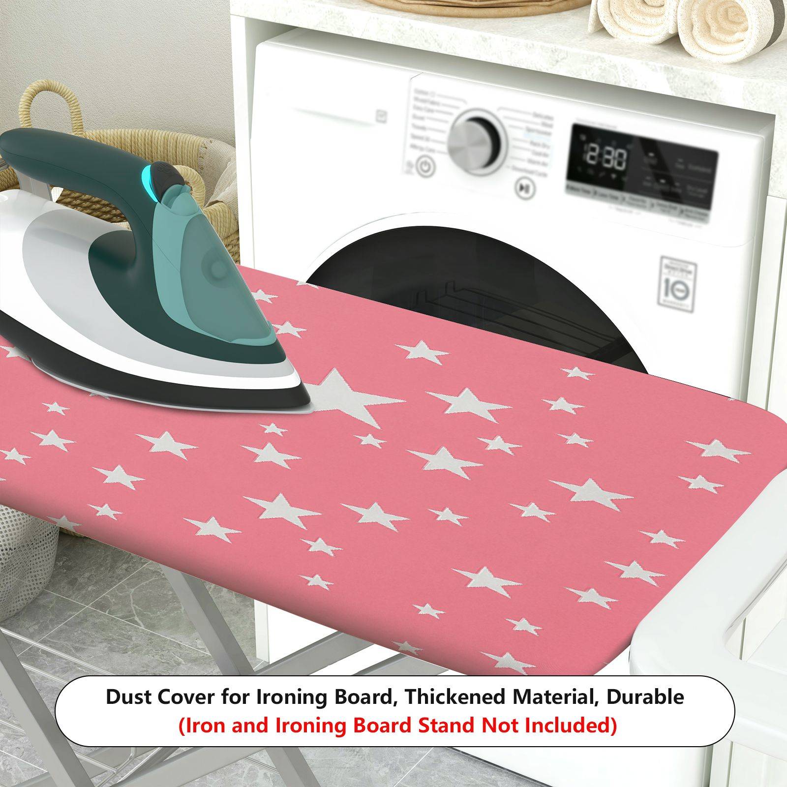 1-Piece Pink Star Pattern Sky Galaxy  Ironing Board Cover, Universal Size, Without Board