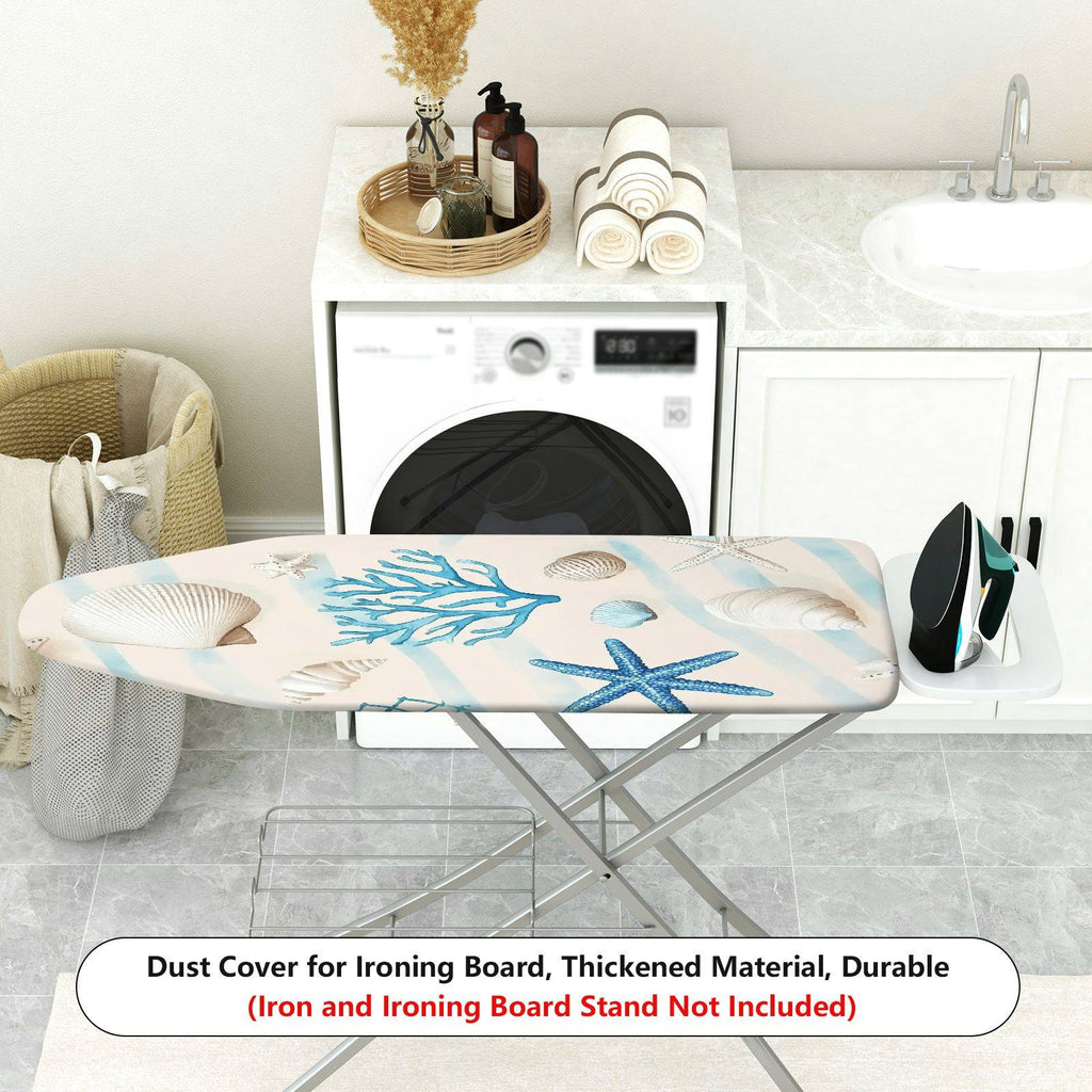 1-Piece Marine Coral Shell Starfish  Ironing Board Cover, Universal Size, Without Board
