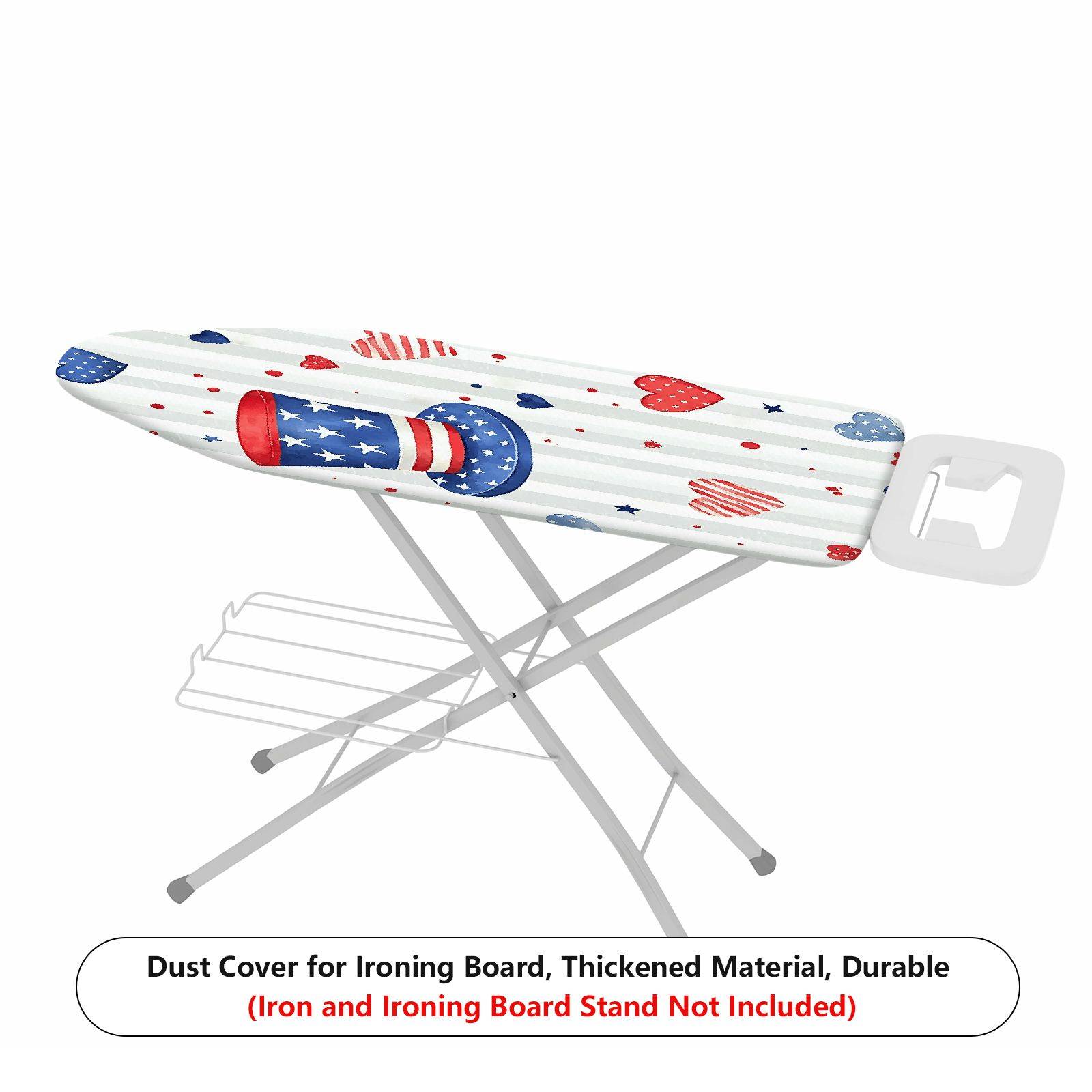 1-Piece Patriotic Stars Stripes Hearts  Ironing Board Cover, Universal Size, Without Board