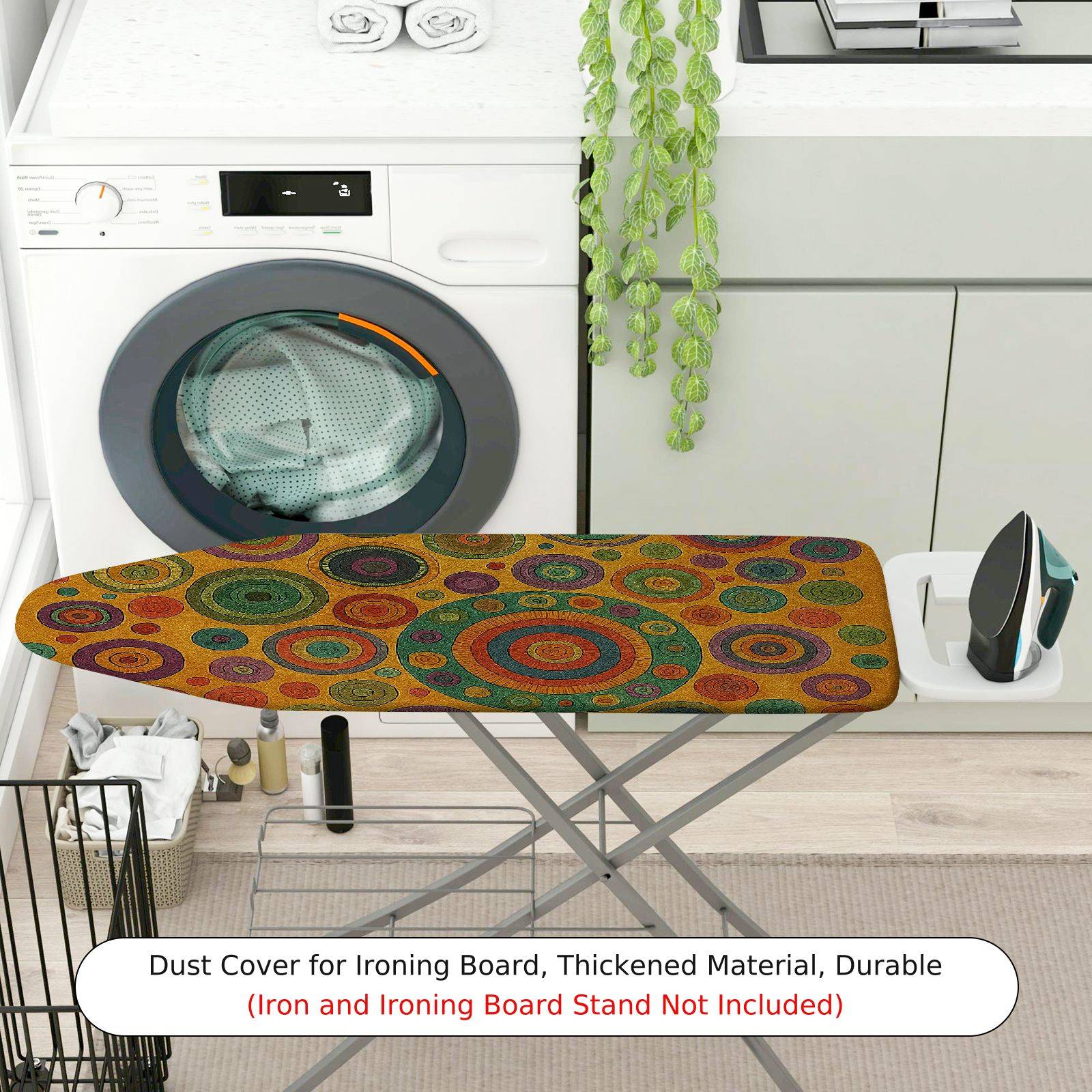 1-Piece Colorful Abstract Retro  Ironing Board Cover, Universal Size, Without Board