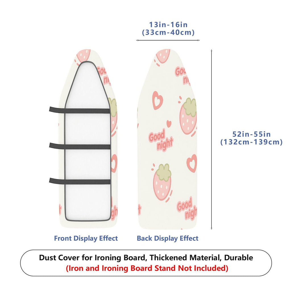 1-Piece Strawberry Heart Print Good Night  Ironing Board Cover, Universal Size, Without Board