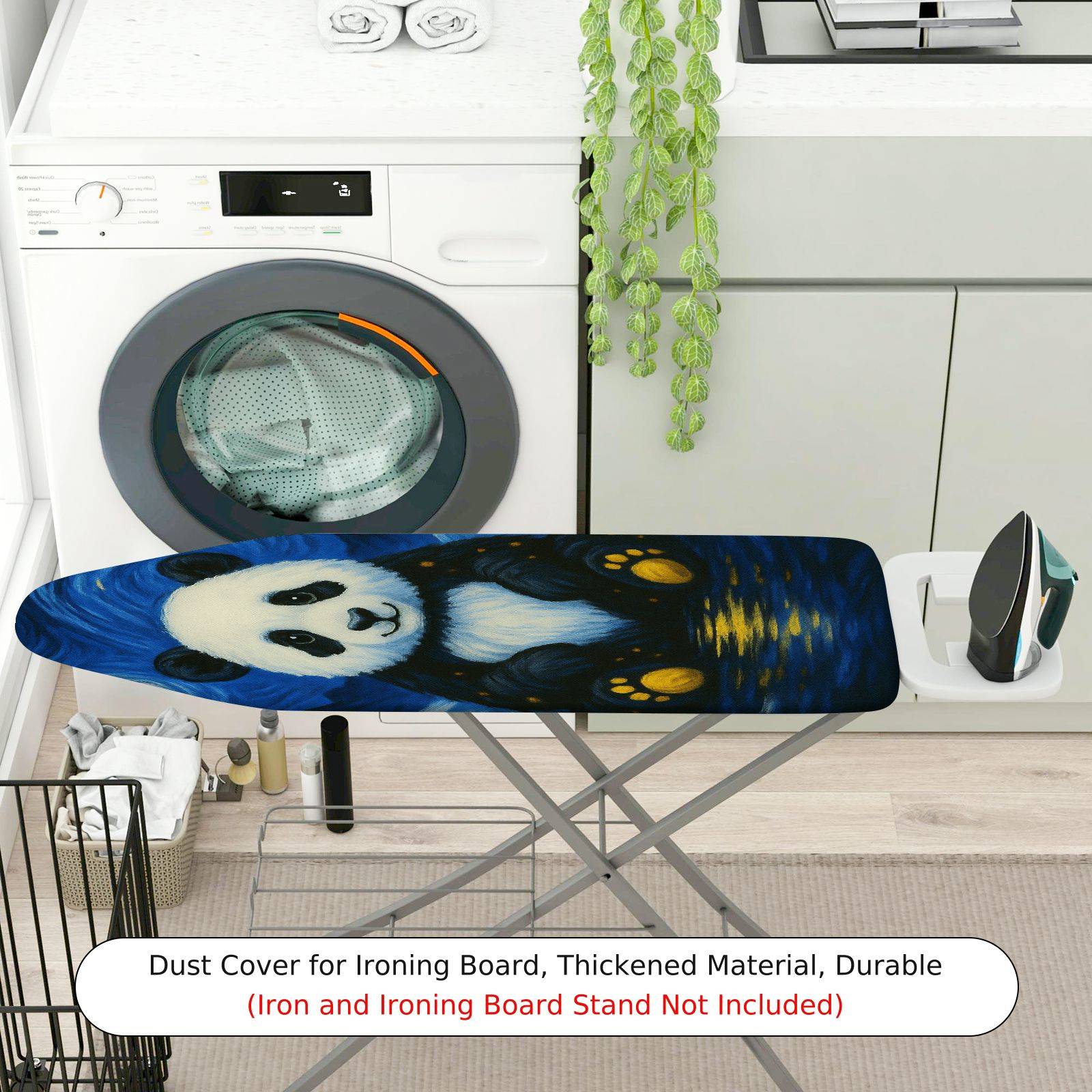 1-Piece Panda Starry Night Fun  Ironing Board Cover, Universal Size, Without Board
