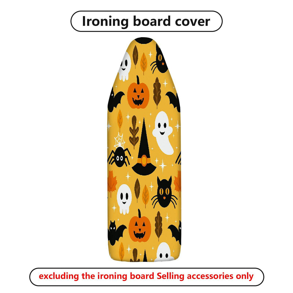 1-Piece Pumpkin Ghost Cat  Ironing Board Cover, Universal Size, Without Board
