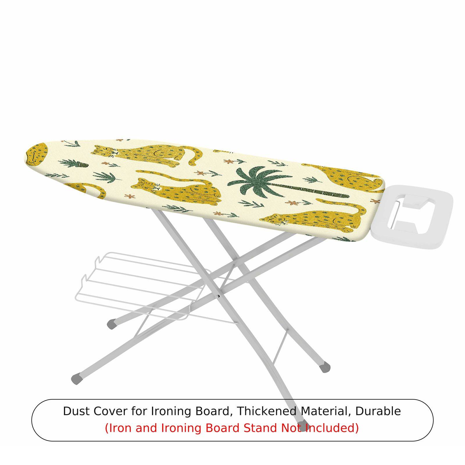1-Piece Tropical Jungle Animal Leopard  Ironing Board Cover, Universal Size, Without Board