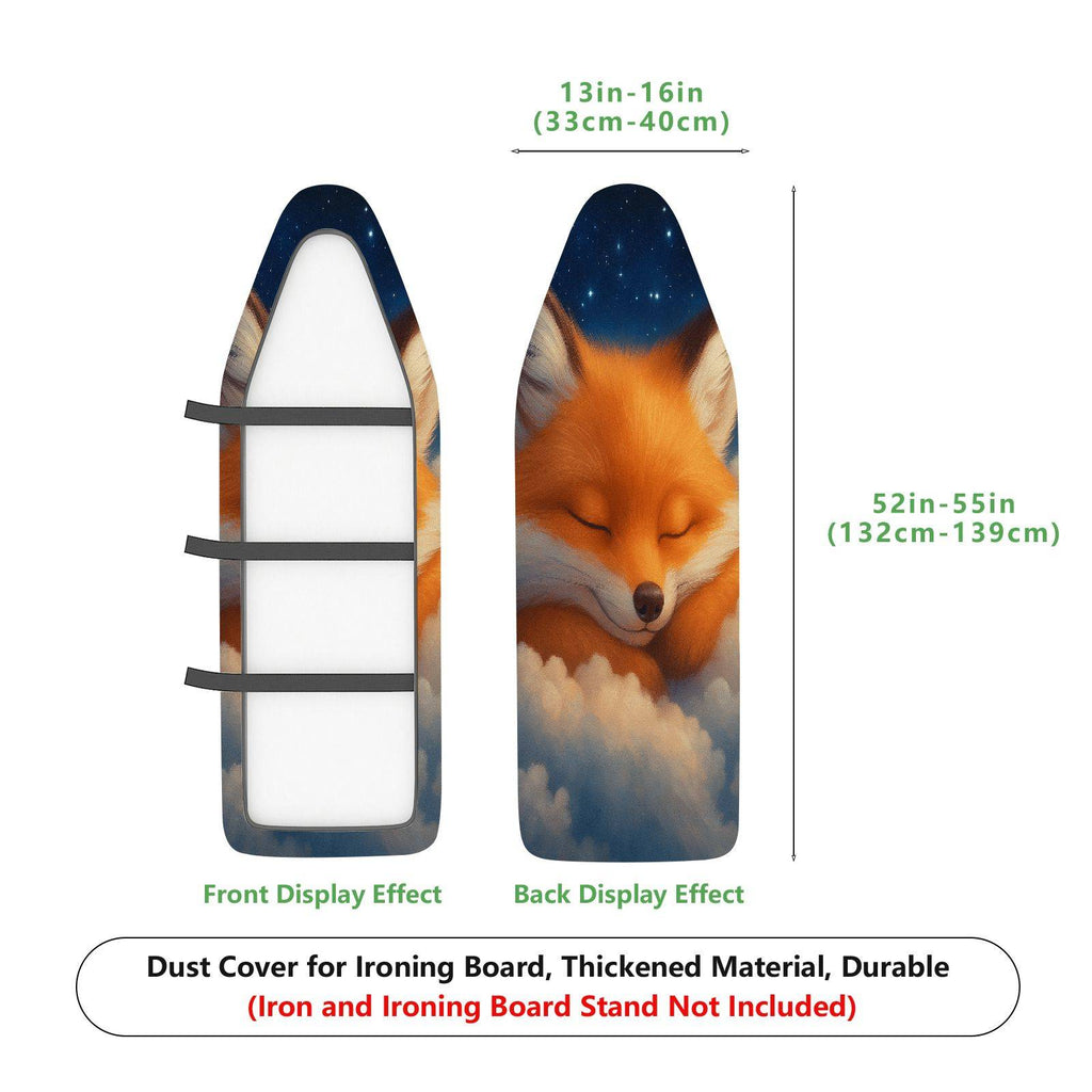 1-Piece Sleepy Fox Starry  Ironing Board Cover, Universal Size, Without Board