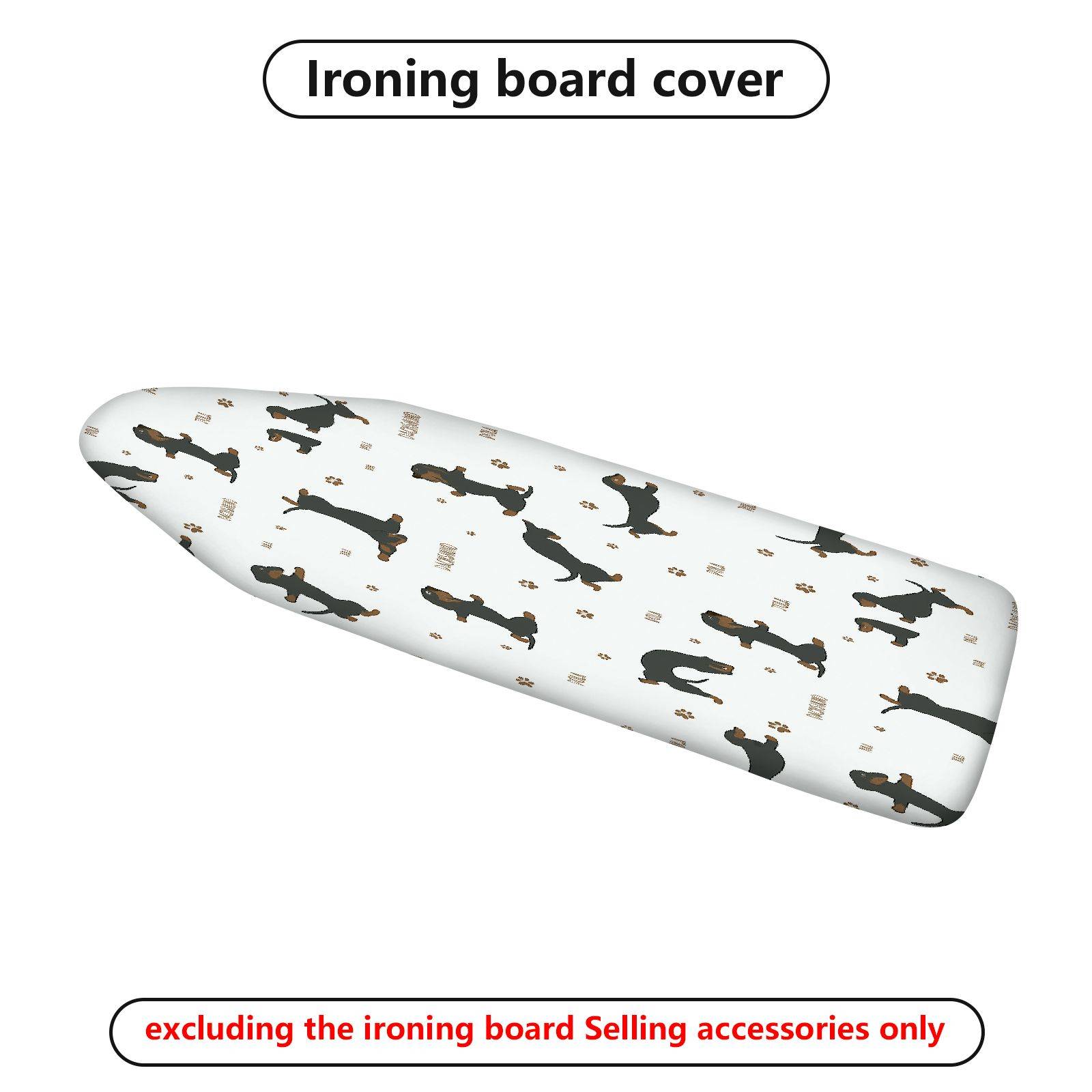 1-Piece Dachshund Paw Print Dog  Ironing Board Cover, Universal Size, Without Board