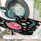 1-Piece Cat Floral Night  Ironing Board Cover, Universal Size, Without Board