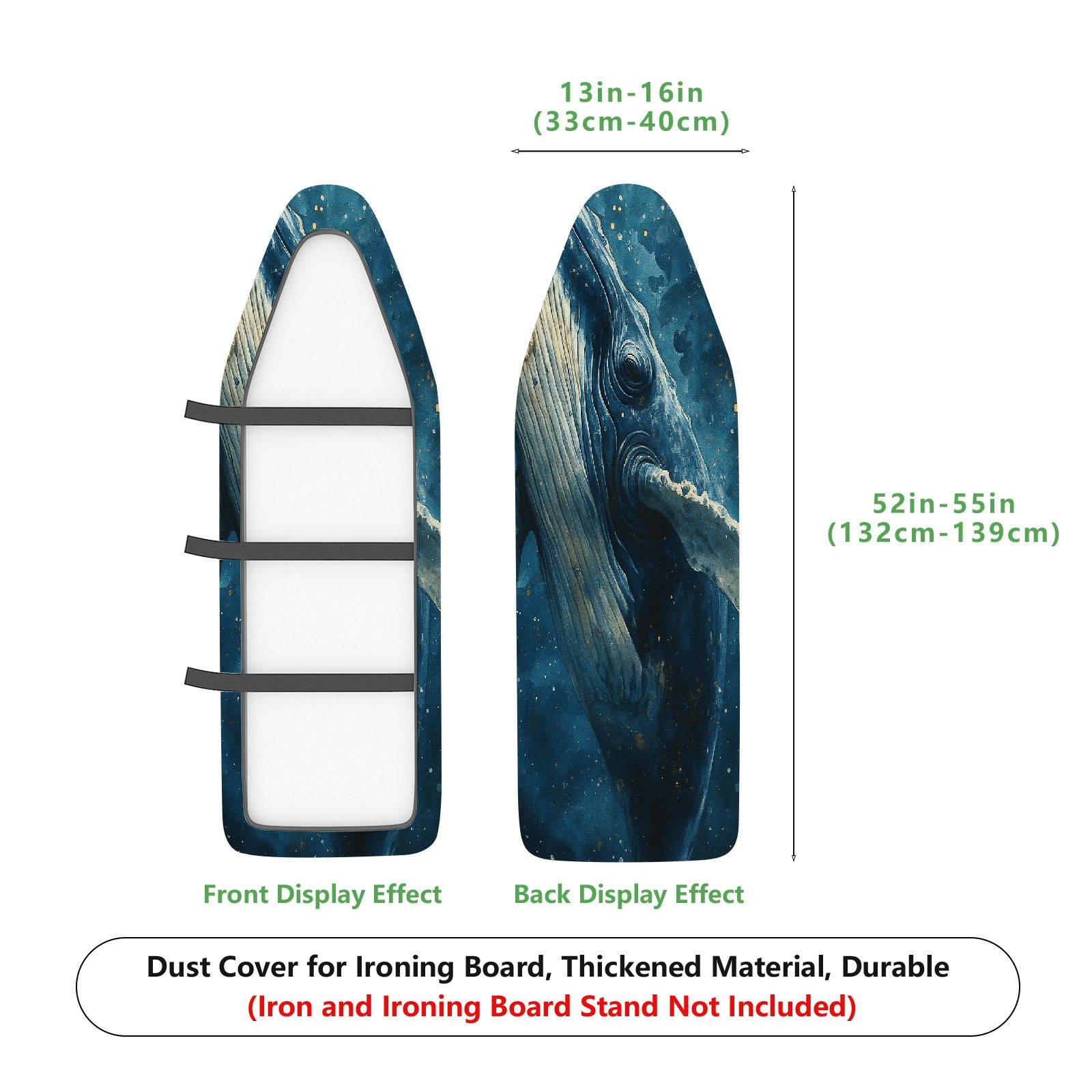 1-Piece Whale Ocean Starry  Ironing Board Cover, Universal Size, Without Board