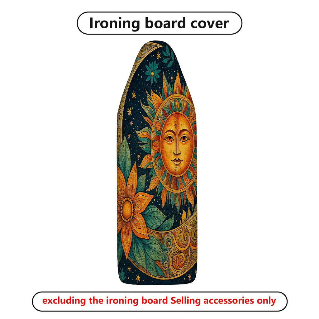 1-Piece Floral Sun Moon Star  Ironing Board Cover, Universal Size, Without Board