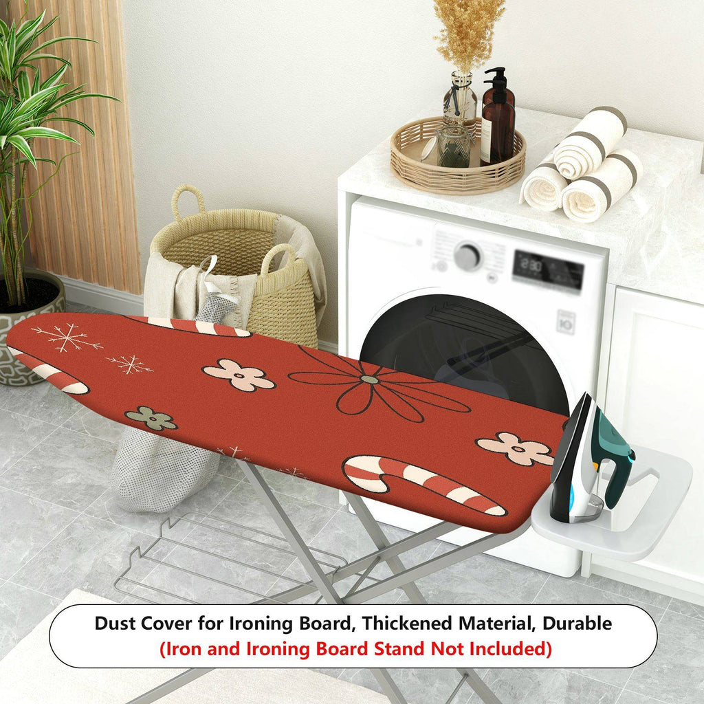 1-Piece Christmas Snowflake Candy Cane Flower  Ironing Board Cover, Universal Size, Without Board