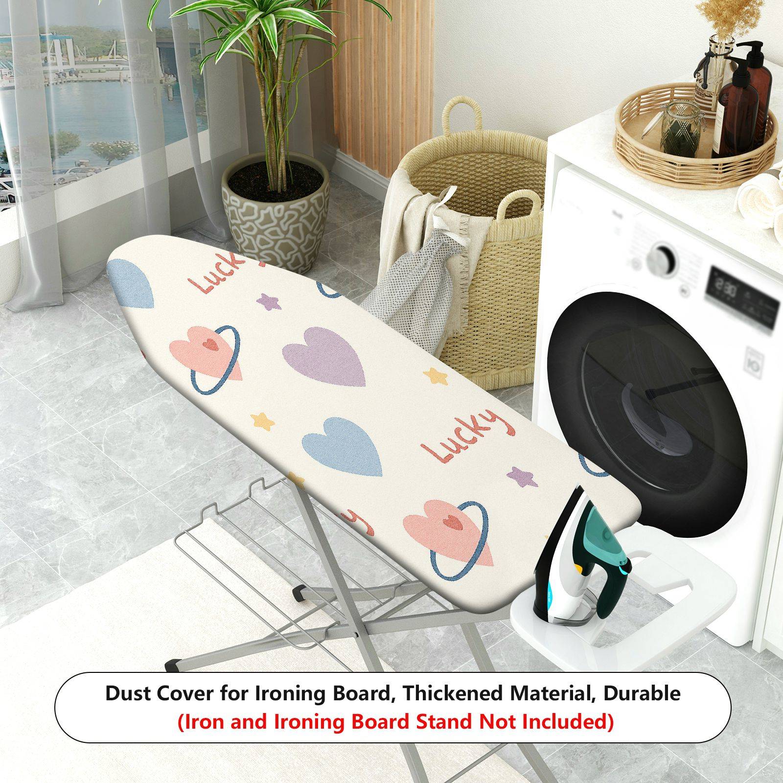 1-Piece Heart Star Planet  Ironing Board Cover, Universal Size, Without Board