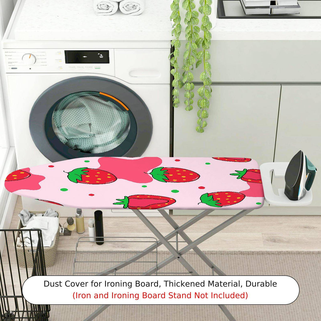 1-Piece Strawberry Pink Red  Ironing Board Cover, Universal Size, Without Board