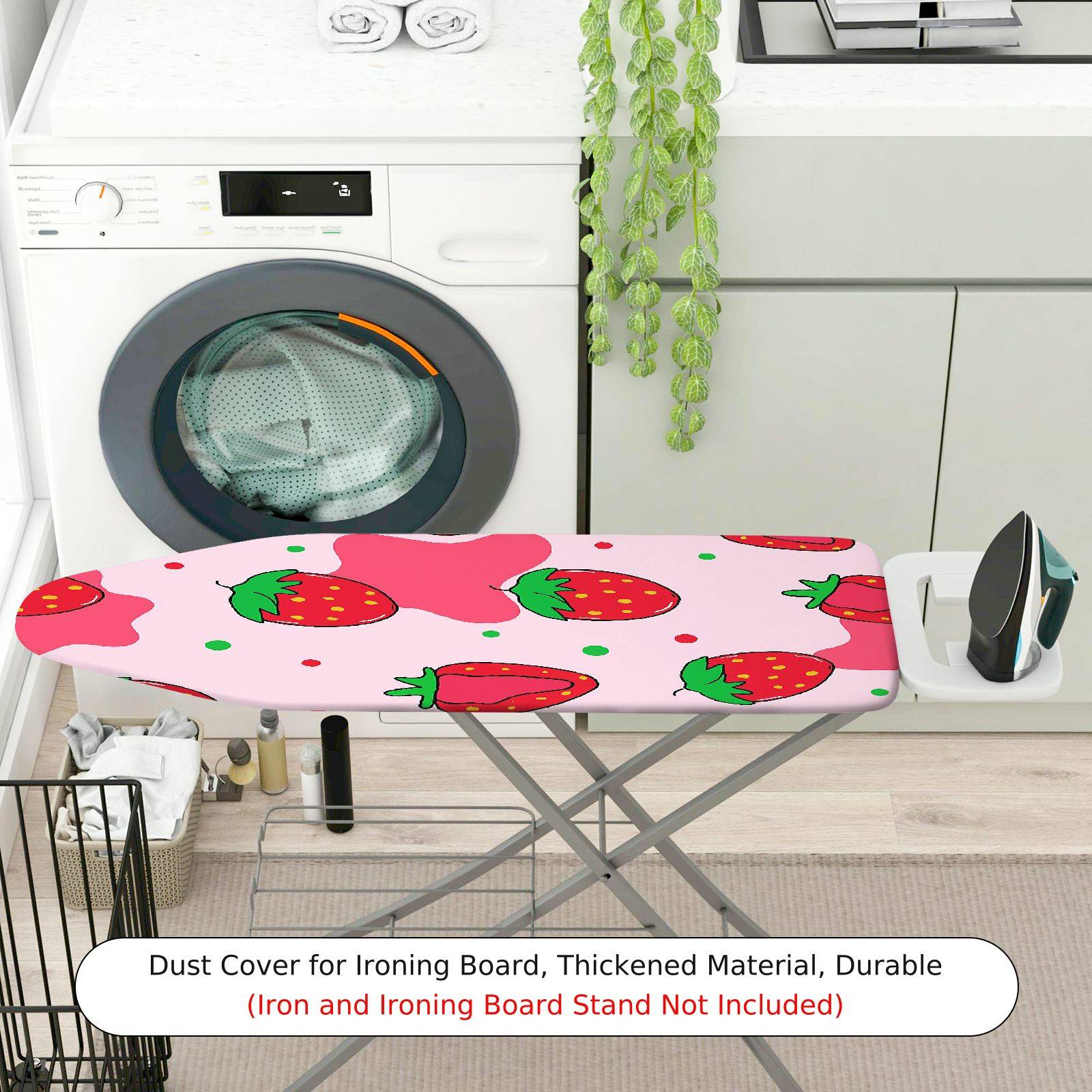 1-Piece Strawberry Pink Red  Ironing Board Cover, Universal Size, Without Board