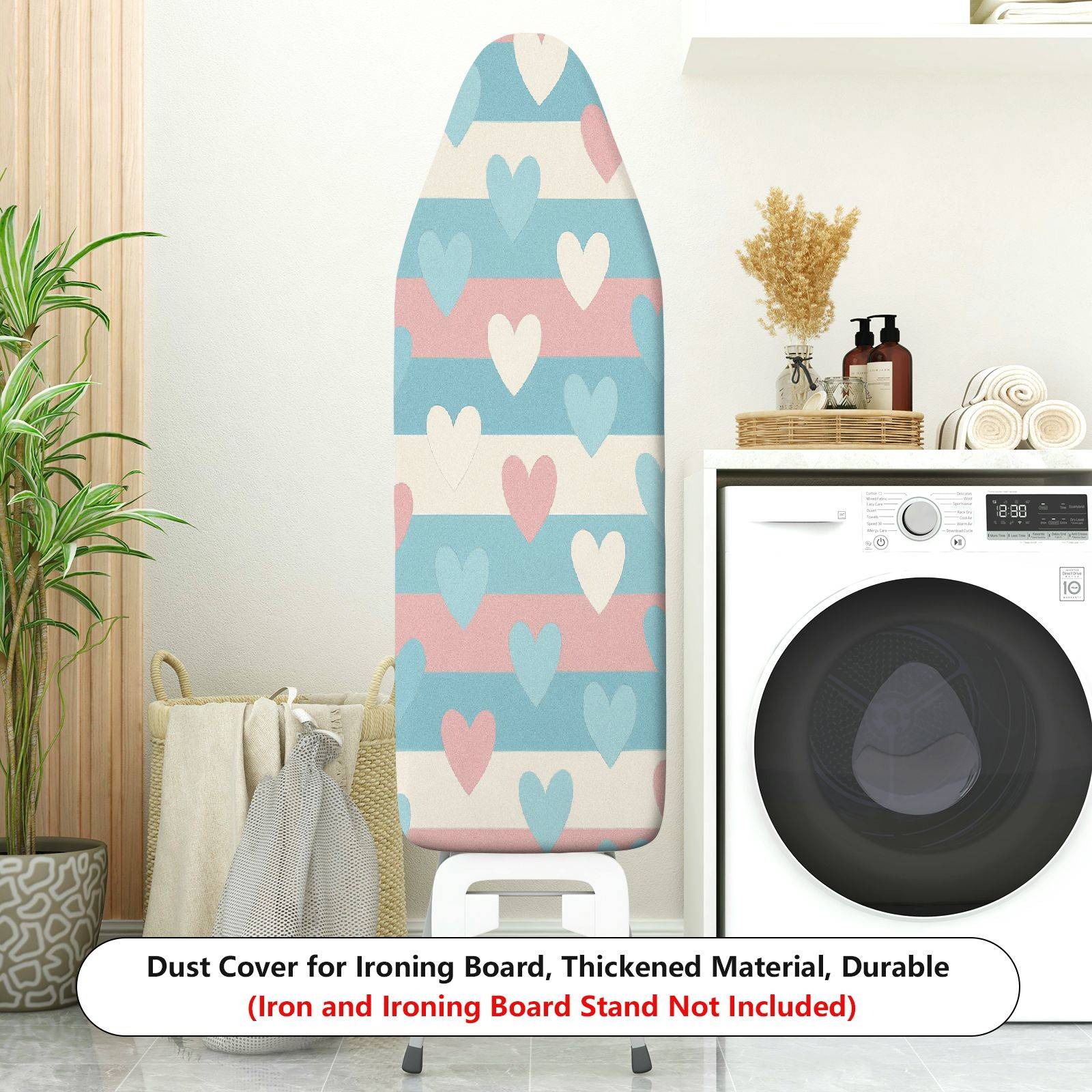 1-Piece Heart Striped Colorful  Ironing Board Cover, Universal Size, Without Board