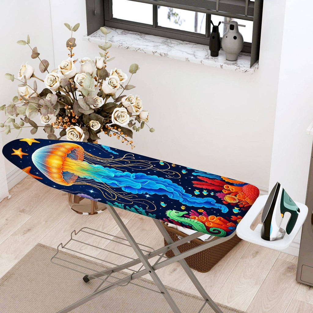 1-Piece Jellyfish Ocean Star Sea Creature  Ironing Board Cover, Universal Size, Without Board