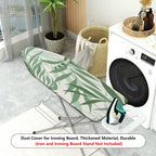 1-Piece Green Leaf Tropical Forest Nature  Ironing Board Cover, Universal Size, Without Board