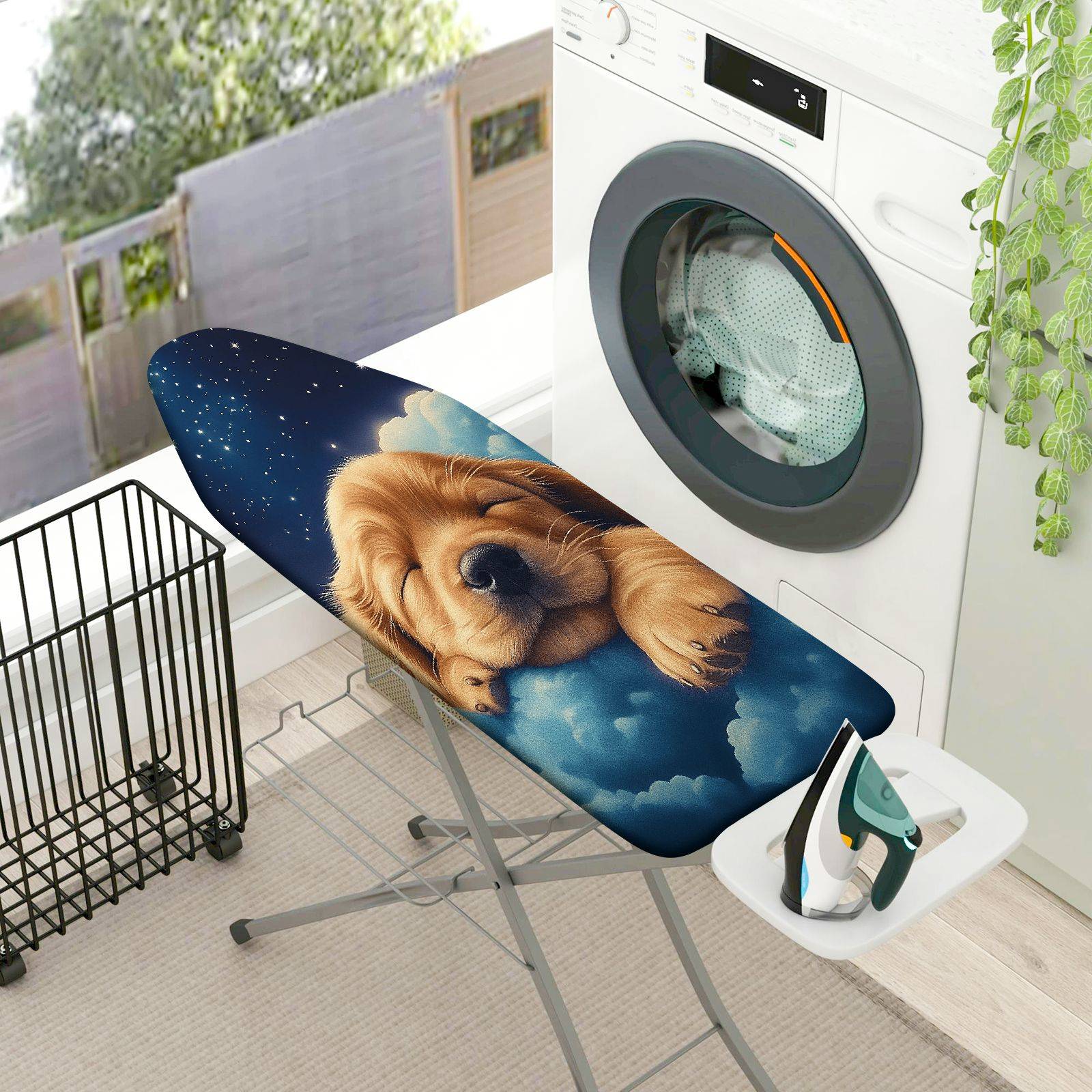 1-Piece Dog Cloud Night  Ironing Board Cover, Universal Size, Without Board