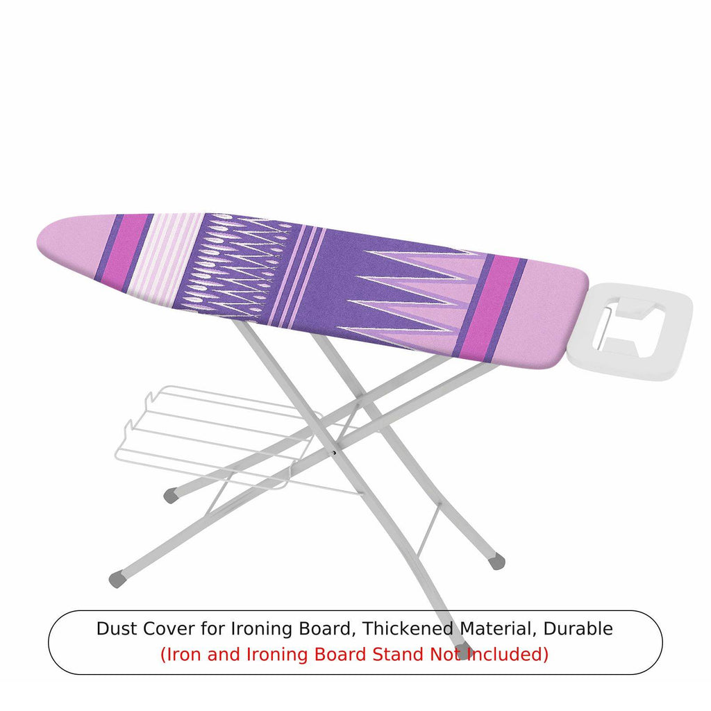 1-Piece Purple Striped Geometric  Ironing Board Cover, Universal Size, Without Board