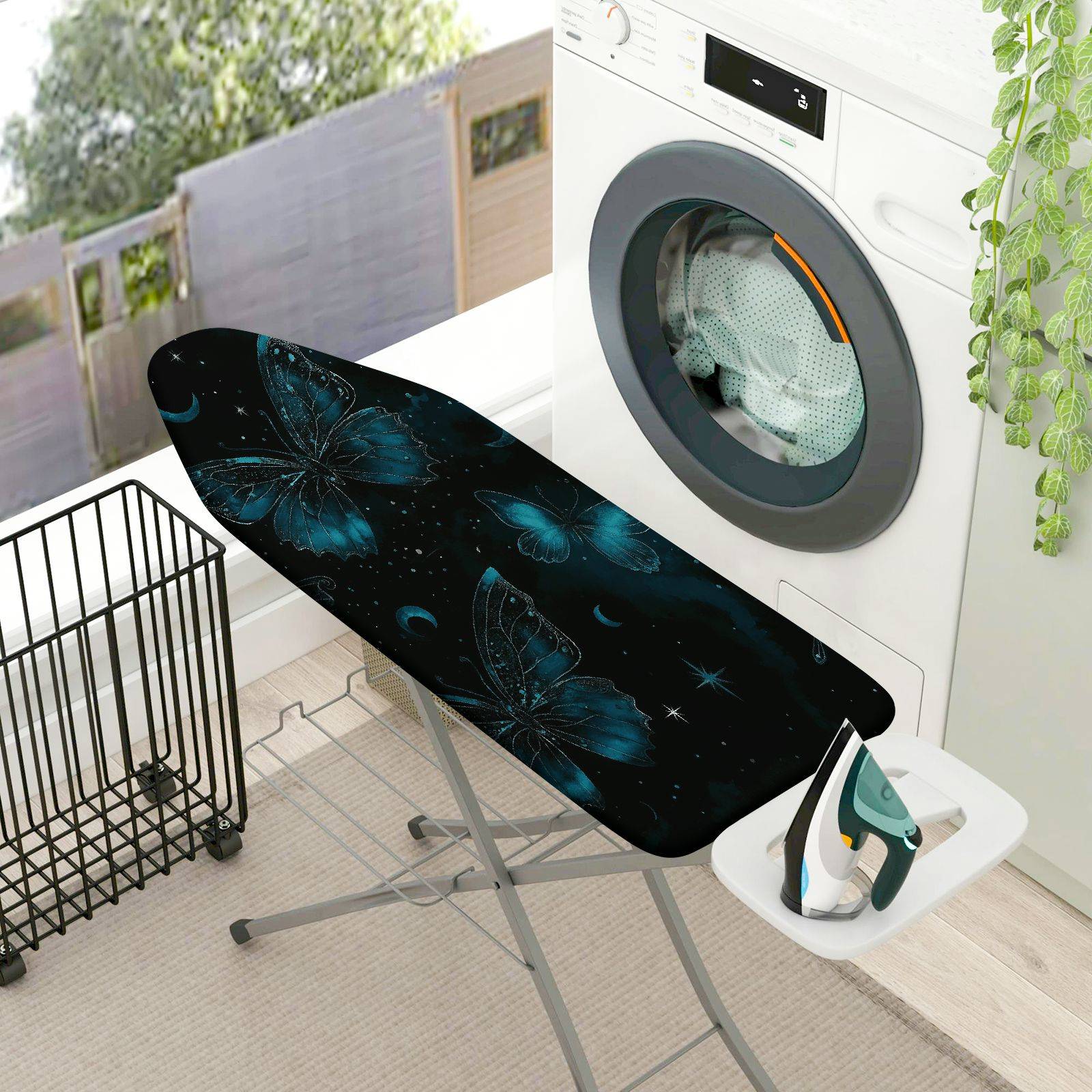 1-Piece Butterfly Starry Night Moon  Ironing Board Cover, Universal Size, Without Board