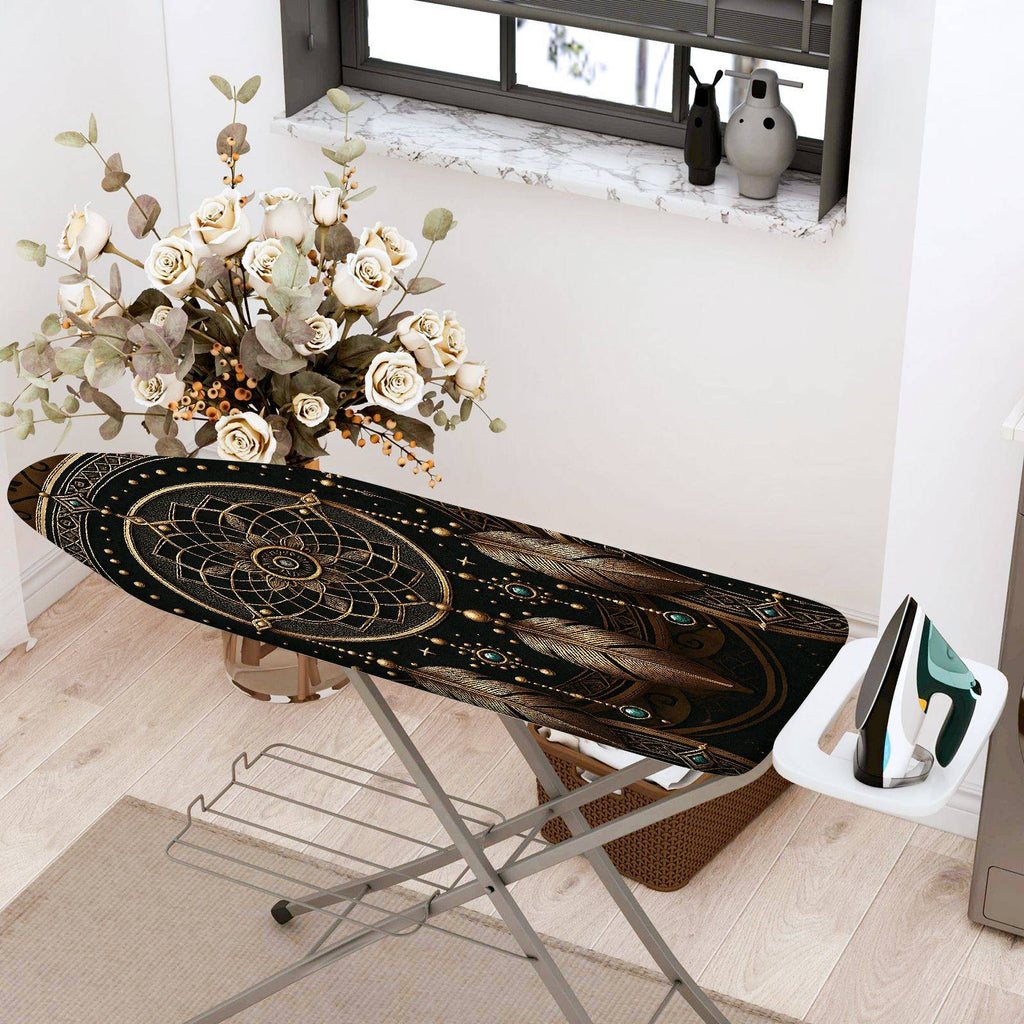 1-Piece Dreamcatcher Mandala Feather  Ironing Board Cover, Universal Size, Without Board