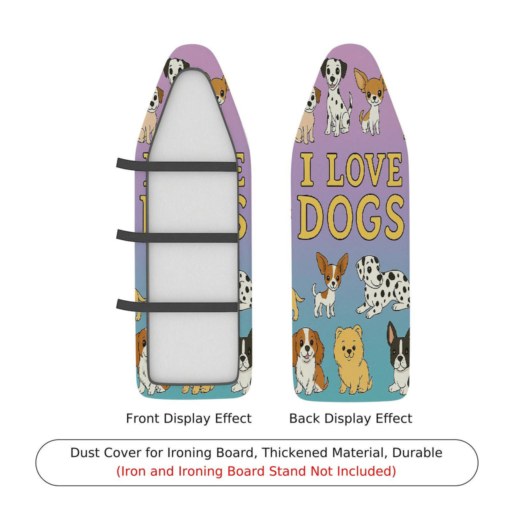 1-Piece Dog Love Pattern  Ironing Board Cover, Universal Size, Without Board