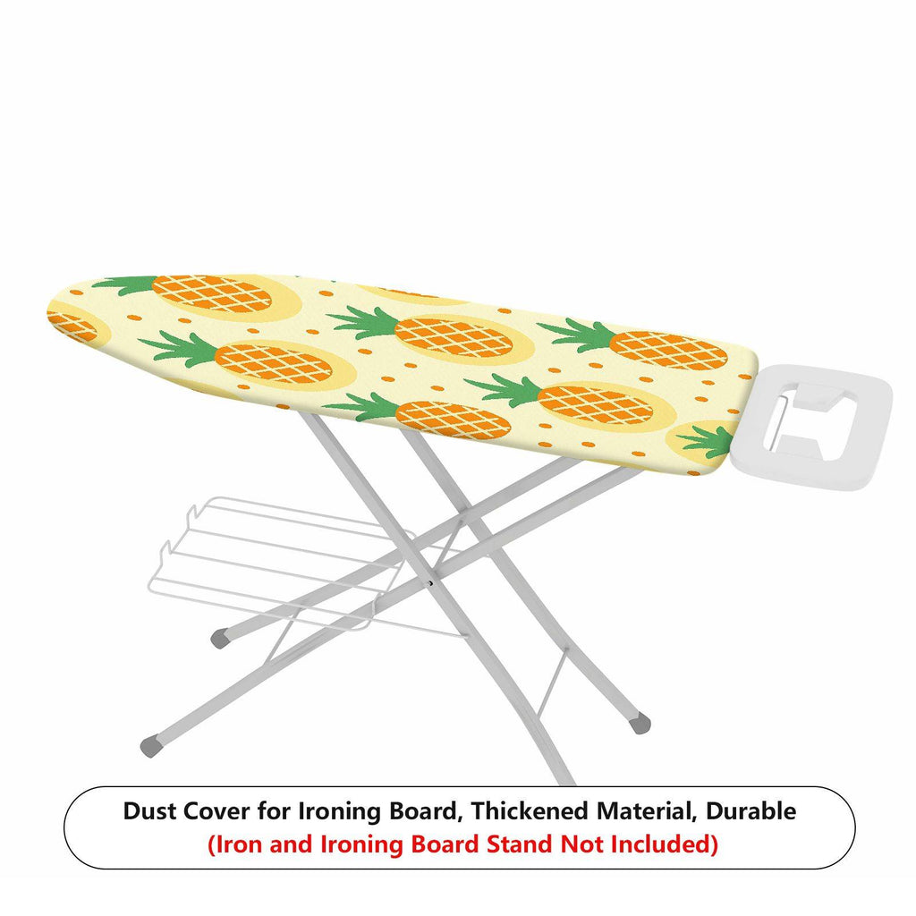 1-Piece Pineapple Pattern Fresh Yellow Tropical  Ironing Board Cover, Universal Size, Without Board