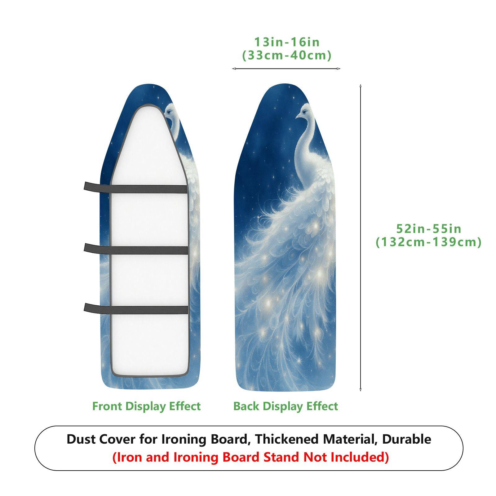 1-Piece Swan Starry Night Elegant  Ironing Board Cover, Universal Size, Without Board