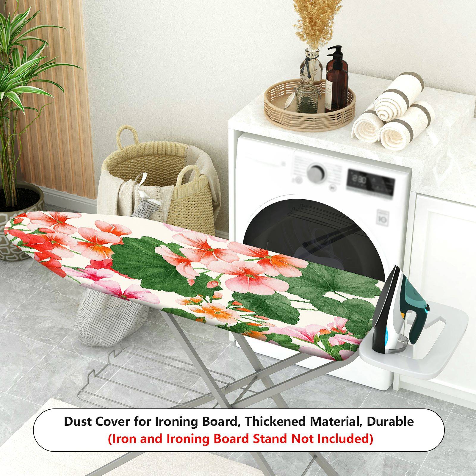 1-Piece Floral Tropical Colorful  Ironing Board Cover, Universal Size, Without Board
