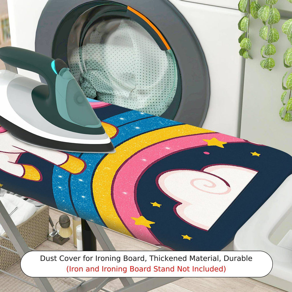 1-Piece Unicorn Rainbow Star  Ironing Board Cover, Universal Size, Without Board