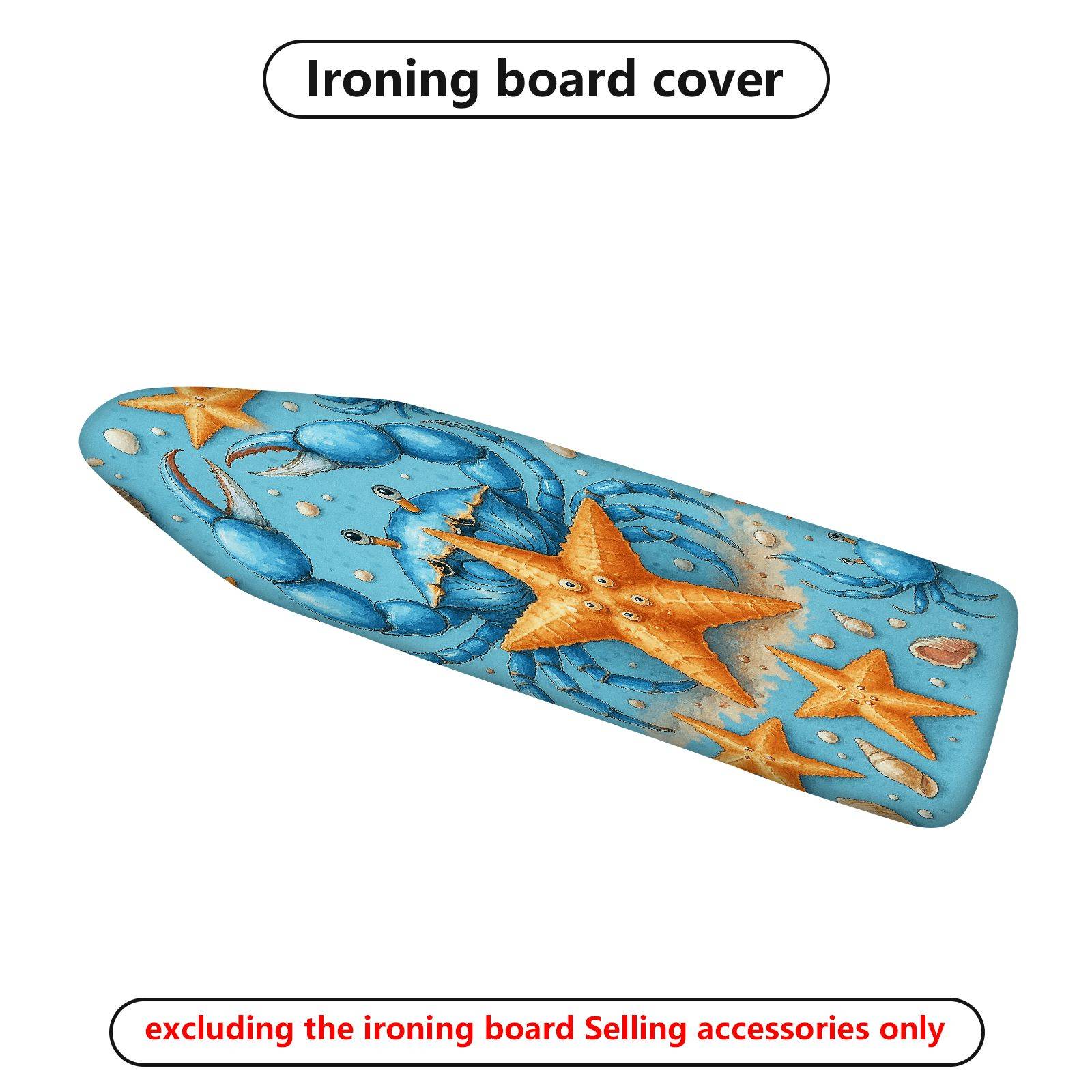 1-Piece Sea Crab Starfish Marine  Ironing Board Cover, Universal Size, Without Board