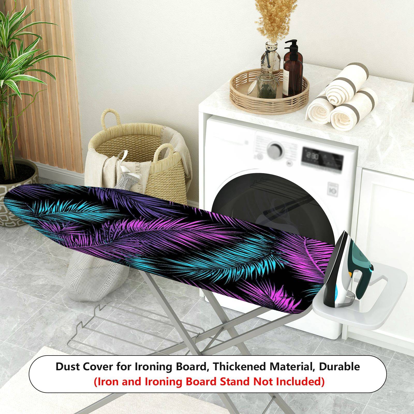 1-Piece Tropical Palm Leaf Pattern  Ironing Board Cover, Universal Size, Without Board